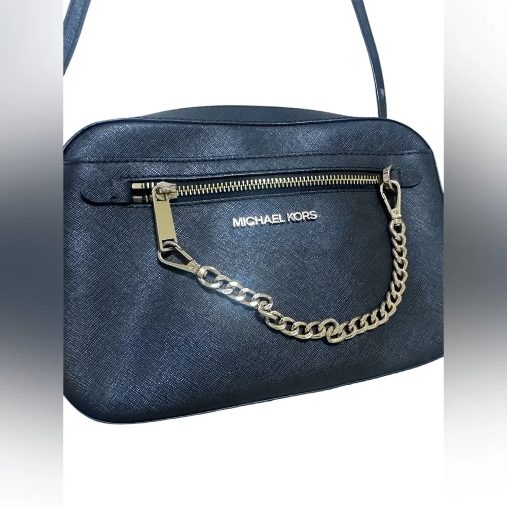 Michael Kors Black Satchel with Gold Accents